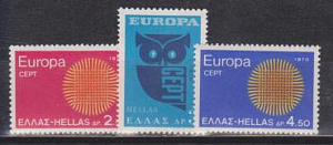 Греция 1970, Европа СЕРТ,  3 марки